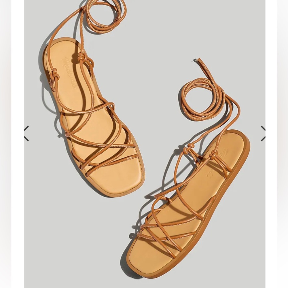 Madewell Soraya Lace-Up Sandals 7.5